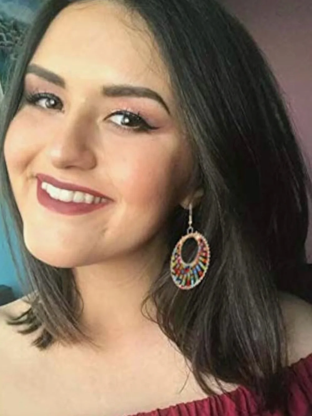 NWT Retro Revival Double Beaded Hoop Earrings
